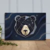 Ursa Major Constellation Art Geometric Gold and Navy Celestial Canvas Wall Décor