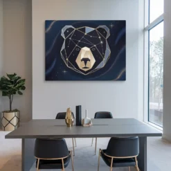 Ursa Major Constellation Canvas Art Star Map Wall Decor Office