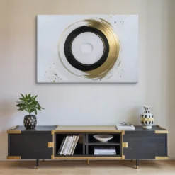 XXL Minimalist Abstract Circle Canvas Wall Hanging