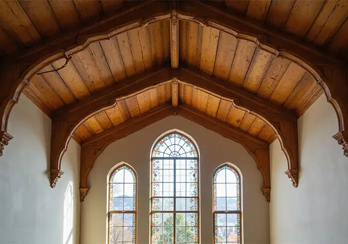 Architectural Details added properly look awesome on cathedral ceilings