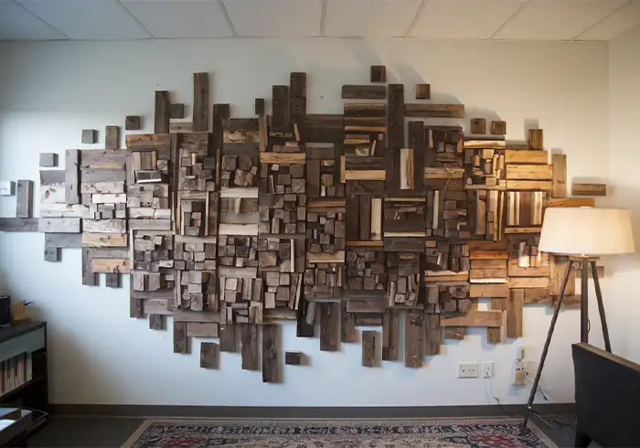 DIY Home Office Wall Decor Old Wood