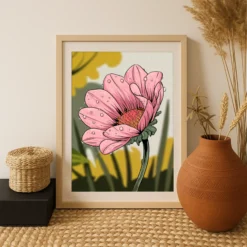Garden Fresh Pink Flower Printable Wall Art