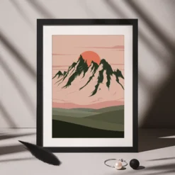 Mountainscape Digital Art Print Wall