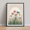 Wildflower Field Watercolor Printable Botanical Digital Wall Decor