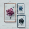 3 Set Watercolor Rose Prints Elegant Floral Wall Art Digital Download