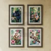4 Set Tropical Jungle Animals Art Prints Wall Digital Download