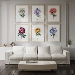 Cottage Botanical Prints Set of 6 Downloadable