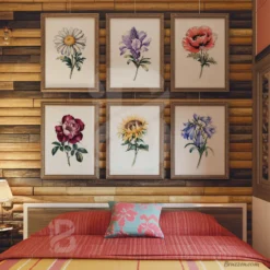 Farmhouse Floral Wall Art Set Botanical Illustrations Printable Garden Prints Bundle