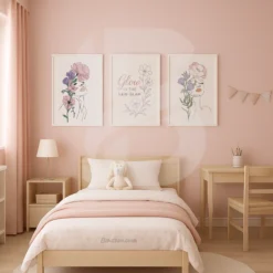 Floral Motivational Quote Feminine Wall Decor Prints Dorm