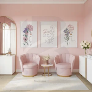 Glow Is the New Glam printable art trio Beauty Salon Decor