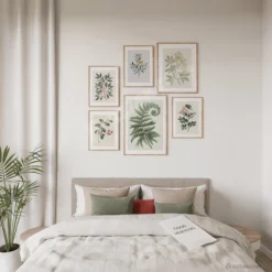 Herbarium Watercolor Botanical Prints Set Downloadable Bundle