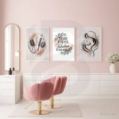Inspirational text hair beauty salon decor wall hanging prints