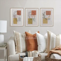 Minimalist 3 Set Abstract Woman Face Line Drawing Printables Living Room Wall Decor