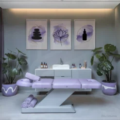Purple Gold Calming Prints Massage Room Wall Decor Downloadable digital art