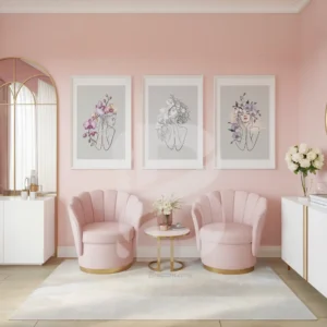 Set of 3 Blooming Beauty Line Art Print Digital Download