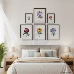 Six Piece Farmhouse Floral Printable Wall Art