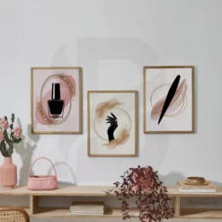 Trio Elegant Nail Tech Wall Art Neutral Downloadable Prints