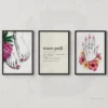 3 Set Mani pedi wall prints nail modern salon decor