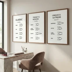 black and white nail reference guide beauty decor