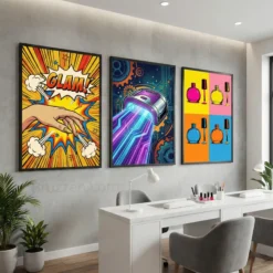 colorful pop art beauty prints