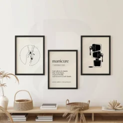 manicure printable wall art modern nail salon