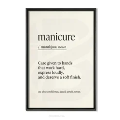 Manicure typography printable wall art