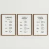 nail shape guide chart print modern beauty salon wall art