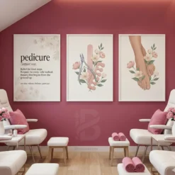 pedicure printable wall art nail salon