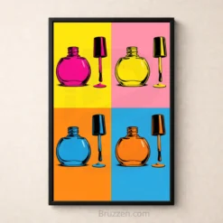 pop art nail polish warhol style print