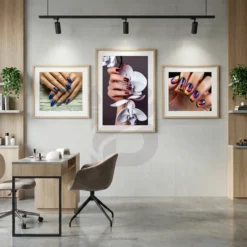 Contemporary nail beauty salon wall decor Hd macro photo prints