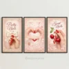 Coquette nail salon printable wall art set