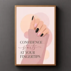 Beauty quote nail salon wall art