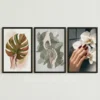 botanical hands nail art prints spa wall decor set