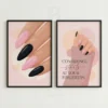 Confidence starts at your fingertips nail salon wall art set of 2