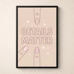 details matter nail art print blush pink typography