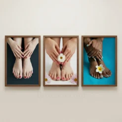 Elegant pedicure photo wall decor- feminine floral art