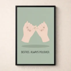 friendship nail tech wall art print