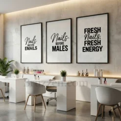 funny nail technician quotes modern wall print set