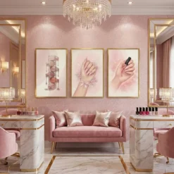Glam nail studio wall decor prints