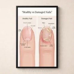 healthy versus damaged nails comparison chart