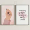 Life isn’t perfect nails printable wall art set of 2
