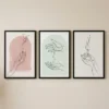 minimalist hand gesture art prints beauty, spa and bedroom