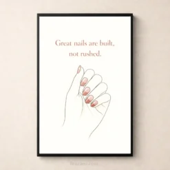 modern nail salon quote print terracotta typography