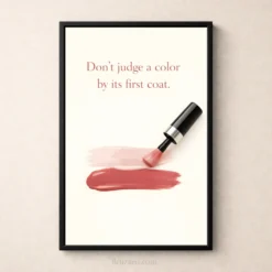 nail polish brush print minimalist salon decor