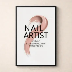 Nail artist definition salon decor print