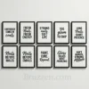 nail salon funny quotes typography wall art prints bundle