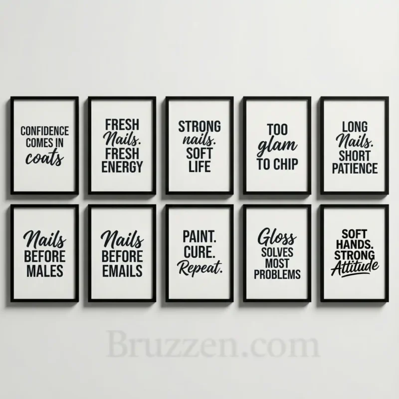nail salon funny quotes typography wall art prints bundle