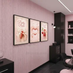 soft pink beauty salon decor coquette set digital download