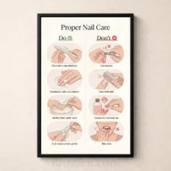proper nail care do's and don'ts guide poster