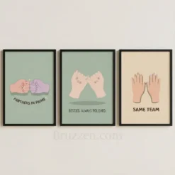 Cute salon besties mani pedi printable wall art
